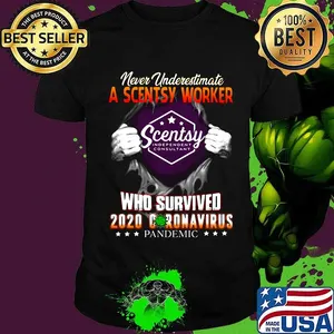 Blood insides never underestimate a scentsy worker who survived 2020 coronavirus pandemic shirt