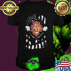 Blood insides rammstein band american flag independence day shirt