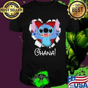 Blood insides stitch ohana heart shirt