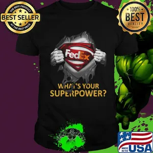 Blood insides superman fedex what's your superpower shirt