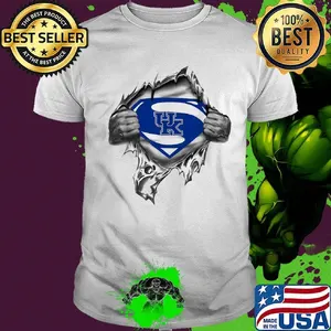 Blood insides superman kentucky wildcats football shirt