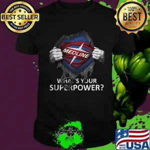 Blood insides superman medline what's your superpower shirt