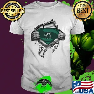 Blood insides superman michigan state spartans shirt