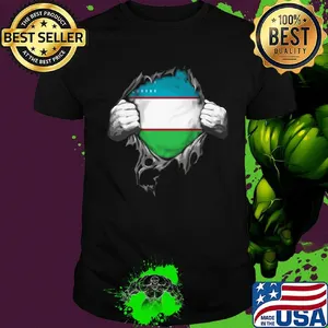 Blood insides uzbekistan flag shirt