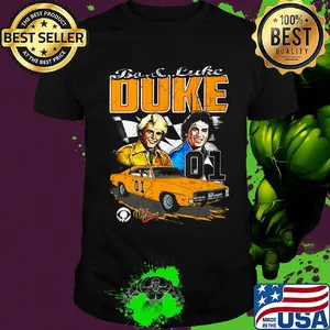 Bo luke duke 01 dukes hazzard car flag shirt