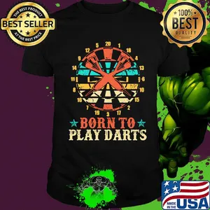 Born to play darts vintage retro stars shirt