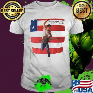 Bruce springsteen born in the u.s.a. flag shirt