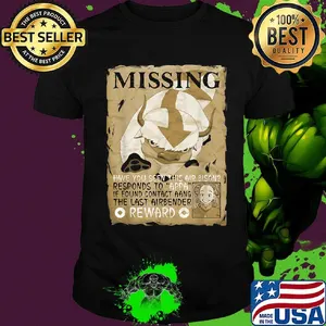 Buffalo missing have you seen this air bison responds to appa if found contact aang the last airbender reward shirt