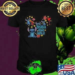 Cartoon Blue Ohana means family shirt