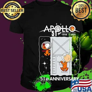 Charlie brown and snoopy apollo 51 next giant leap 1969 2020 51st anniversary shirt