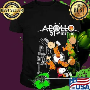 Charlie brown and snoopy apollo 51 next giant leap 1969 2020 shirt