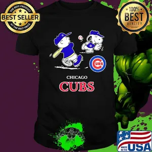 Charlie brown and snoopy baseball chicago cubs shirt