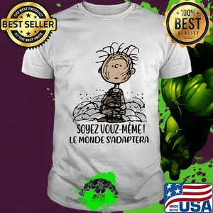 Charlie brown soyez vous meme le monde adapter shirt