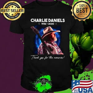 Charlie daniels 1936 2020 thank you for the memories star shirt