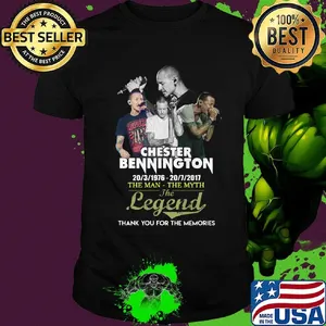 Chester bennington 1976 2017 the man the myth the legend thank you for the memories shirt