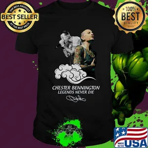 Chester bennington tattoos legends never die signature shirt