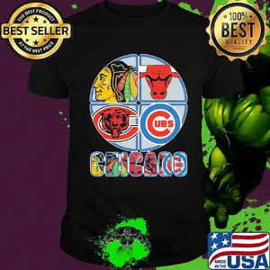 Chicago blackhawks bulls bears and cubs logo shirt