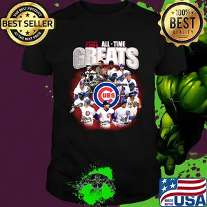 Chicago cubs baseball all-time greats signatures shirt