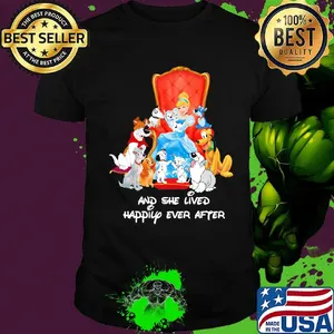 Cinderella lady and the tramp and she lived happily ever after shirt