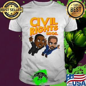 Civil rights bros luther king and malcolm shirt