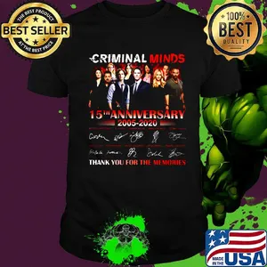Criminal minds season 15th anniversary 2005 2020 thank you for the memories signatures shirt