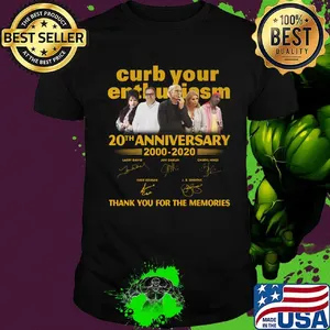 Curb your enthusiasm 20th anniversary 2000 2020 thank you for the memories signatures light shirt