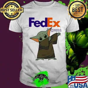 Dabbing baby yoda mask fedex express logo coronavirus shirt