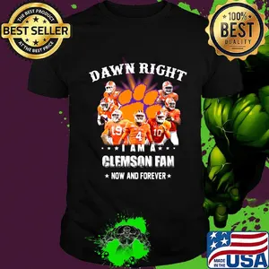 Damn right i am a clemson fan now and forever stars shirt