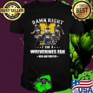 Damn right i am a wolverines fan now and forever stars shirt