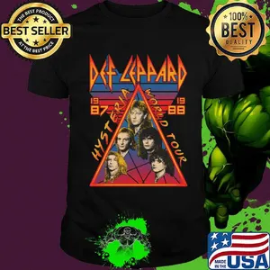 Def leppard 1987 1988 hysteria world tour shirt