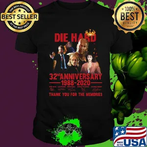 Die hard 32nd anniversary 1988 2020 thank you for the memories signatures shirt