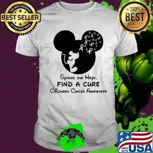 Disney mickey mouse spread the hope find a cure childhood cancer awareness shirt