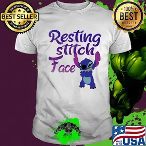 Disney resting stitch face shirt
