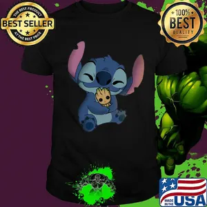 Disney stitch hug baby groot shirt