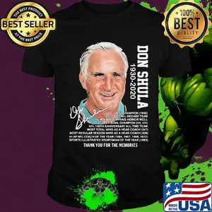 Don shula 1930 2020 miami dolphins thank you for the memories signature shirt