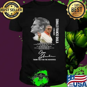 Donald francis shula thank you for the memories signatures shirt