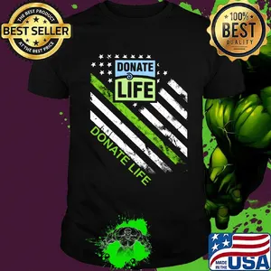 Donate life logo american flag happy independence day shirt