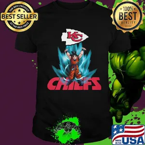 Dragon ball 7 songoku kansas city chiefs football logo shirt