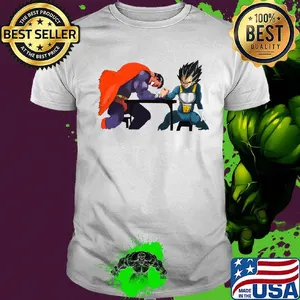 Dragon ball 7 vegeta vs superman arm wrestling shirt