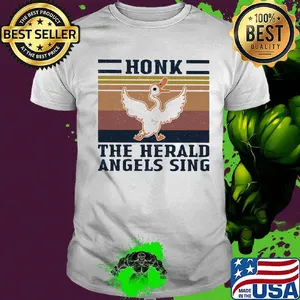 Duck honk the herald angels sing vintage retro shirt