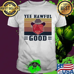 Dungeons and Dragons Dice d20 yee hawful good vintage retro shirt
