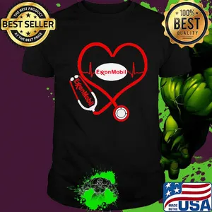 Exxon Mobil nurse stethoscope love heartbeat shirt