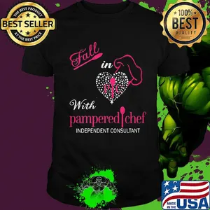 Fall in with pampered chef independent consultant heart shirt