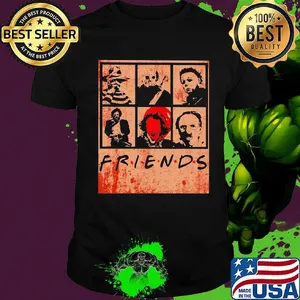 Friends halloween horror characters blood shirt