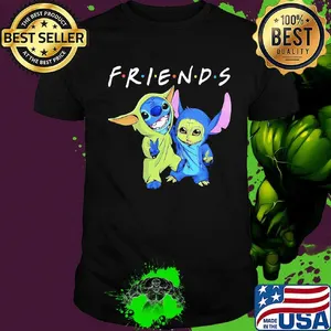 Friends stitch and baby yoda shirt