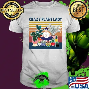 Garden crazy plant lady vintage retro shirt