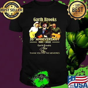 Garth brooks 35th anniversary 1985 2020 thank you for the memories signature shirt
