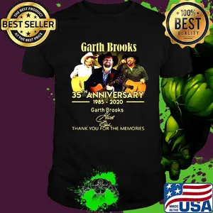 Garth brooks 35th anniversary 1985 2020 thank you for the memories signatures shirt