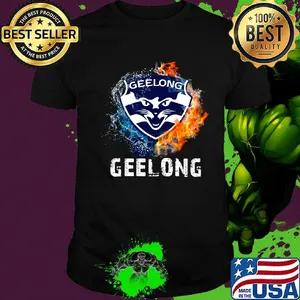 Geelong water and fire logo shirt