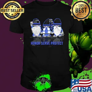 Gnomes honor serve protect american flag independence day shirt